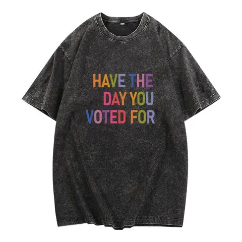 Women's Cotton Round Neck Shortsleeve Tshirt - FDT Have The Day You Voted For Shirt, Funny Anti-Trump Sarcasm Politics Garment, Fits Liberal Feminist Activist, Hope You Get Fafo Womenswear Top Clothes Loose
