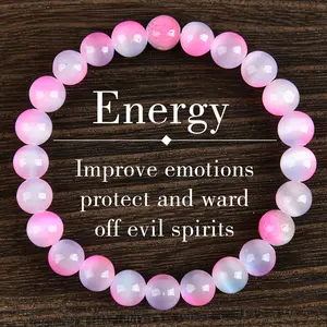 Energy Bracelet,- Sparkling Artificial Crystal, Jewelry Gift For Both Sexes, A Piece Of Jewelry blue friendship bracelet fahlo  bracelet blue bracelet   jewelry protection bracelet encouragement gift fashion artificial Colorblock Beaded Crystal Bracele