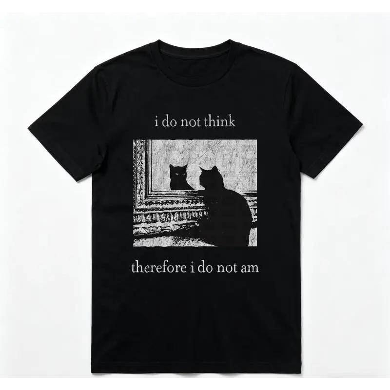 Men's Goth Graphic Shortsleeve Tee, USA-Made 90s Vintage Streetwear Crew Neck, Fitted Cut in Breathable 180g Cotton, Casual, Menswear