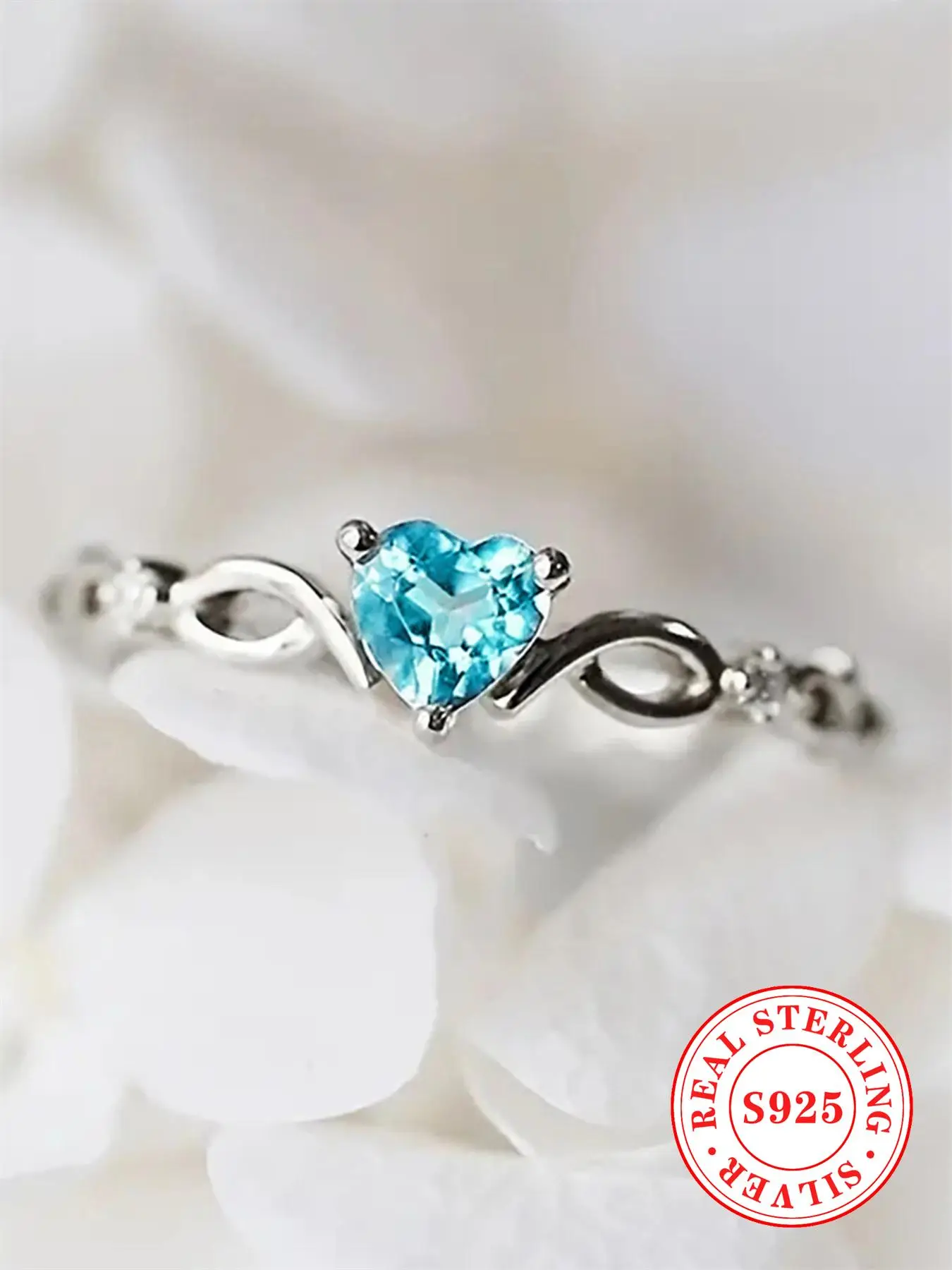 S925 Sterling Silver Heart Shaped Ring, 2024 New Style Jewelry for Party, Daily Clothing Decor, Trendy All-match & Exquisite Jewelry for Engagement An