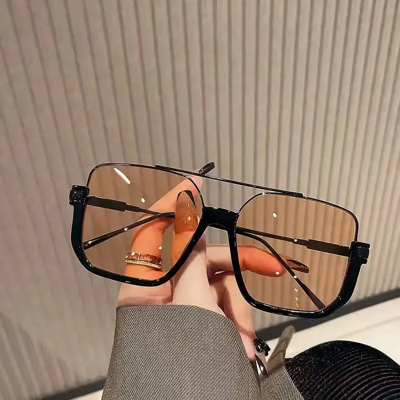 Unisex aviator sunglasses with tinted lenses, vintage summer trendy shades for men and women, versatile fashion glasses that go with everything, outdoor UV protection, his-and-hers gifts