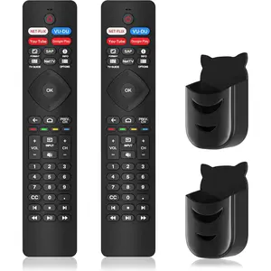 NH800UP RF402A-V14 BT800 Remote Control for Philips TV Remote Replacement for All Philips Smart TV Remote Wr Holder - IR Remote for Phillips Android LED LCD 4K Smart TV Wr 4 Shortcut Hotkeys, 2 Pack