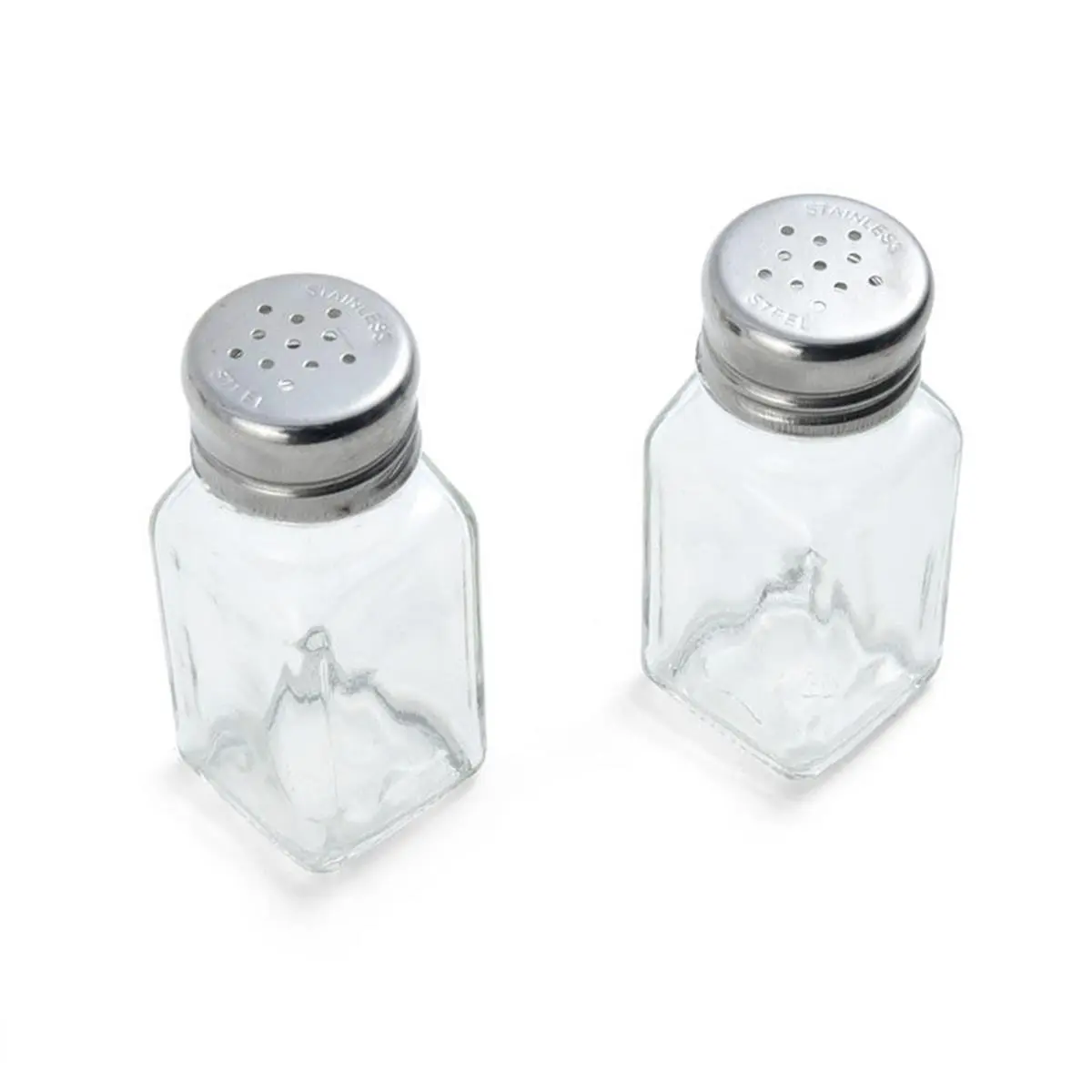 Farberware 6009317 Clear Glass & Stainless Steel Salt & Pepper Shakers