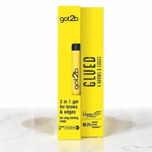 got2b 2 in 1 Brows & Edges Makeup Gel 0.54 oz Edge Control Waterproof Invisible Dry Formula Smoothing Eyebrow Gel For Defined Looks