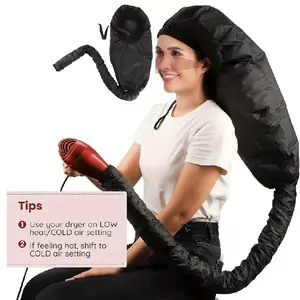 Adjustable Deep Care Hair Dryer Cap with Elastic Band, Large Size Quick Drying Headwear, Stylish & Functional Design, Hair Styling Tools