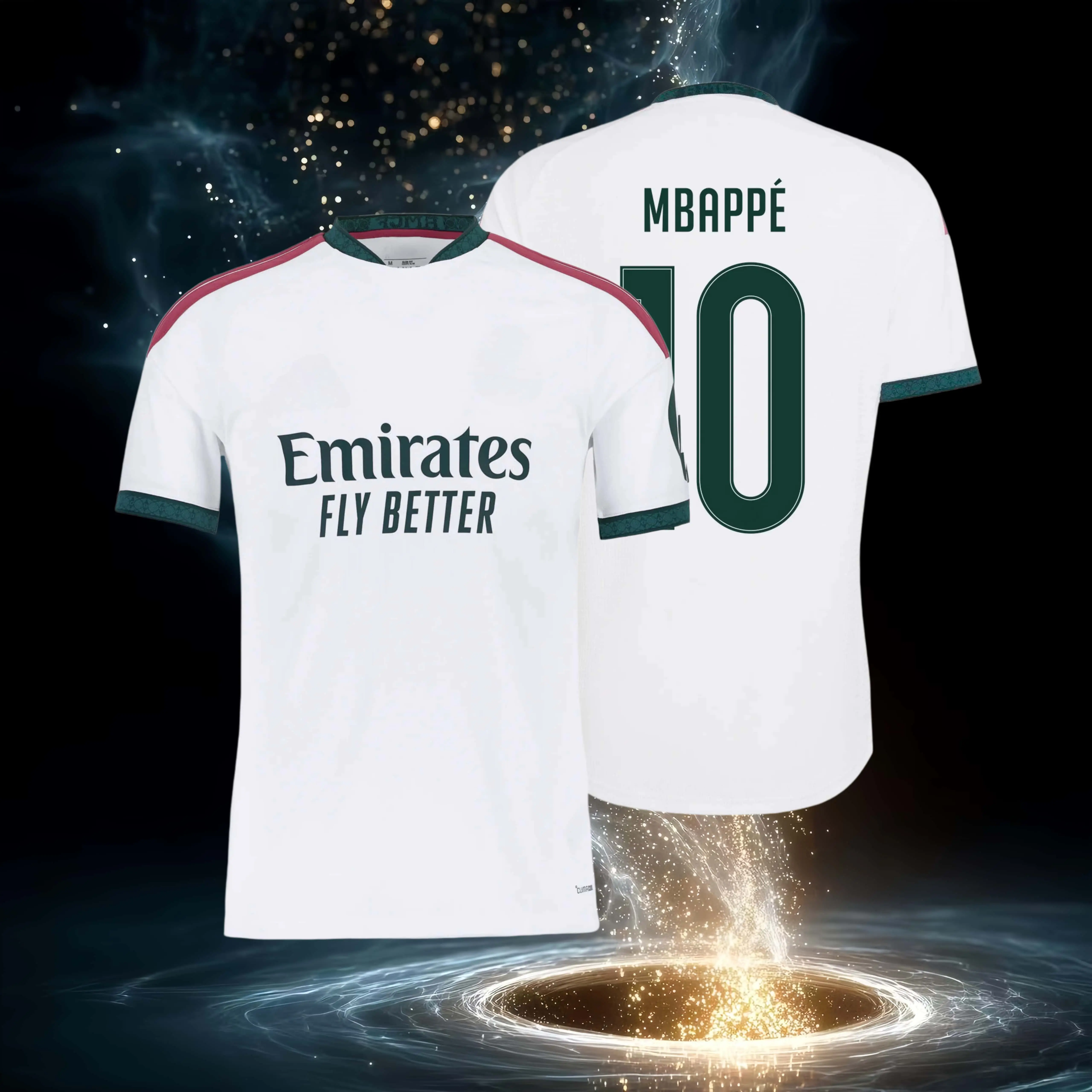 25 26 Home 10# MBAPPE Short Sleeve Soccer Jersey Fans Version White