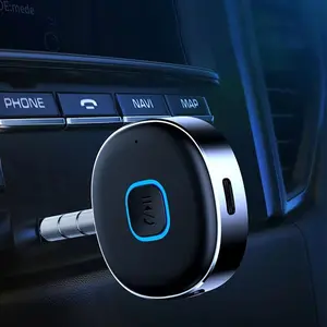 Car Audio Receiver, J33 Wireless Bluetooth-compatible Audio BT Receiver, Universal Car BT FM Transmitter & Home Speaker Receiver with 3.5mm Aux Output