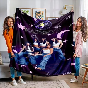 Katseye Ultra Soft Flannel Blanket, Creative Design, Warm & Cozy Bedding, Perfect Gift for Fans & Friends, Multi-Purpose Sofa Decor, Throw Blanket