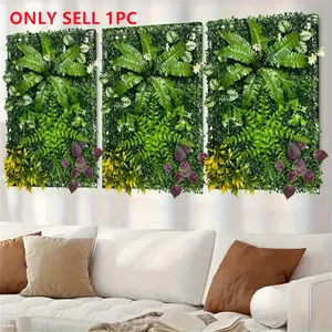 1pc Realistic Artificial Grass Wall Panel for Indoor and Outdoor, Durable Plastic for Home Office Wedding Decor, Year-Round Greenery with No Maintenance, Home Decoration