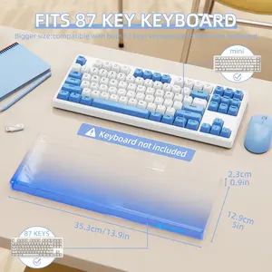 ATTACK SHARK KC03 Clear Acrylic Keyboard Dust Cover Waterproof Cover for 87 Keys Gaming Keyboard,12.9 * 5 * 0.9in,Compatible with Size Below 87 Keys,Anti-Knock Keyboard Cover