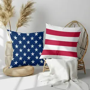 American Flag Stars and Stripes Patriotic Indoor-Outdoor Pillow