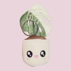 Monstera Albo Plushie Keychain — Blushiez