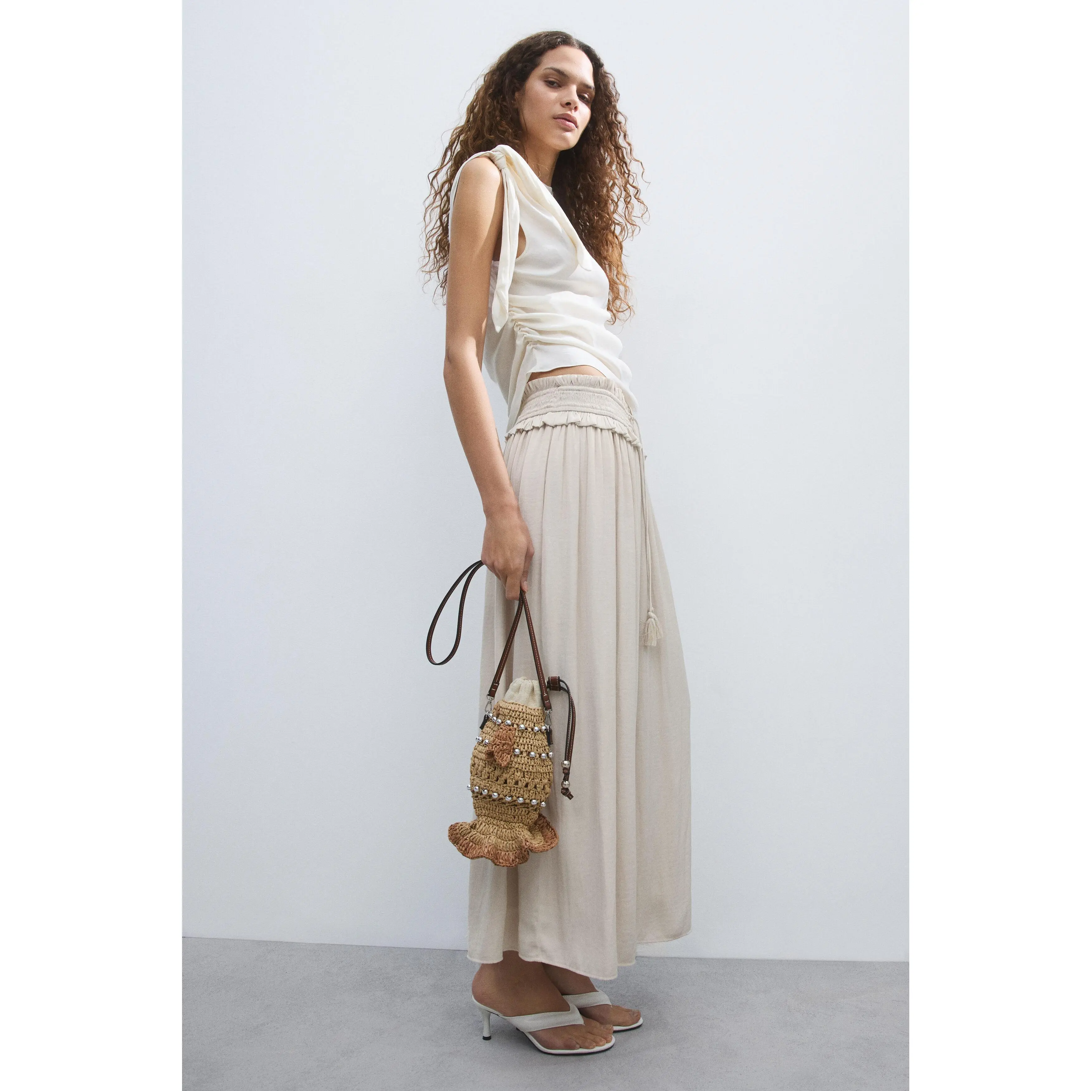 H&M Tasseled maxi skirt