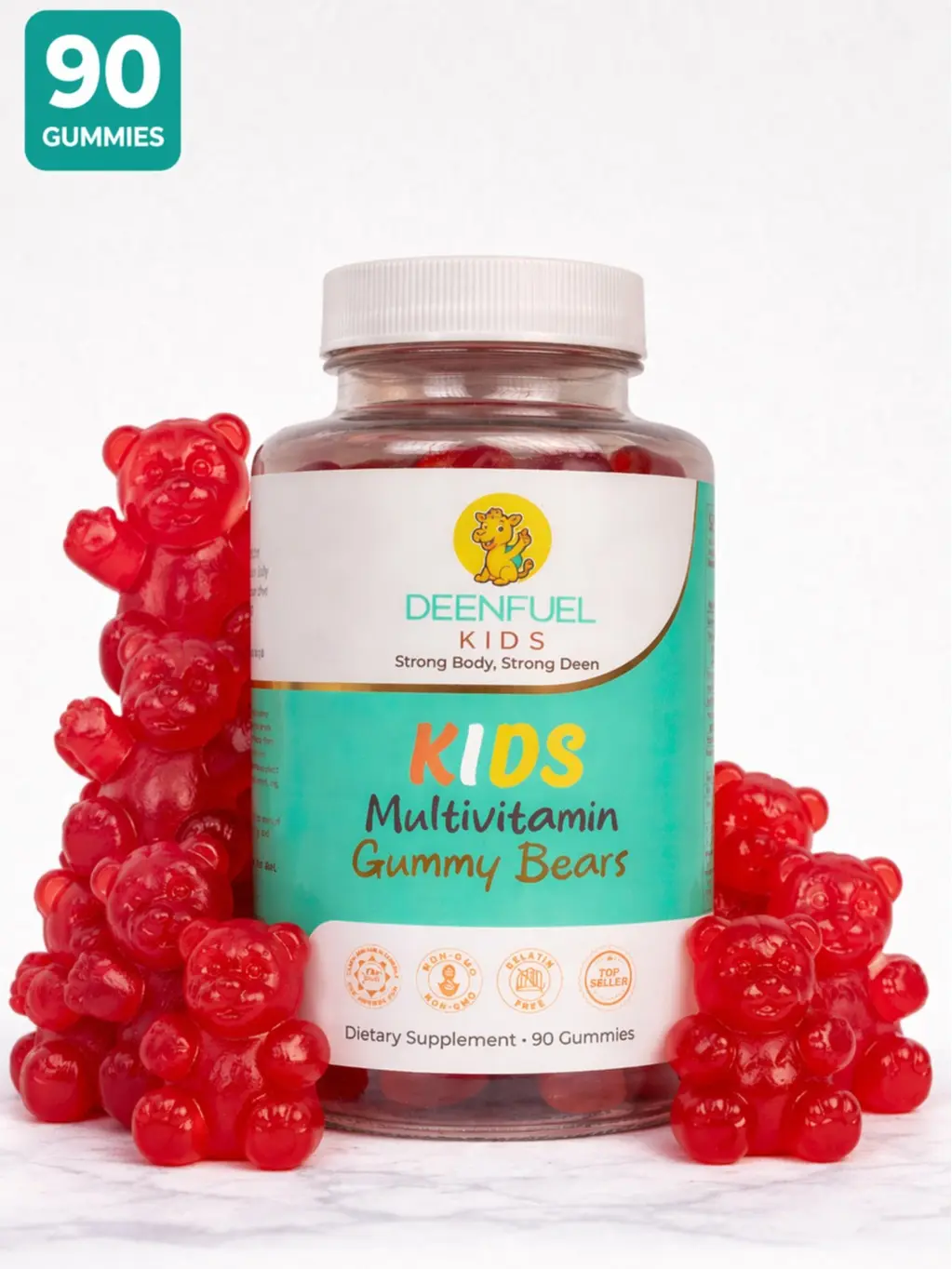 Kids Daily Multivitamin Gummies | Halal-Friendly Chewable Vitamins for Kids | Kids Wellness Supplement | Daily Nutrient Support | High-Quality Ingredients | No Artificial Flavors