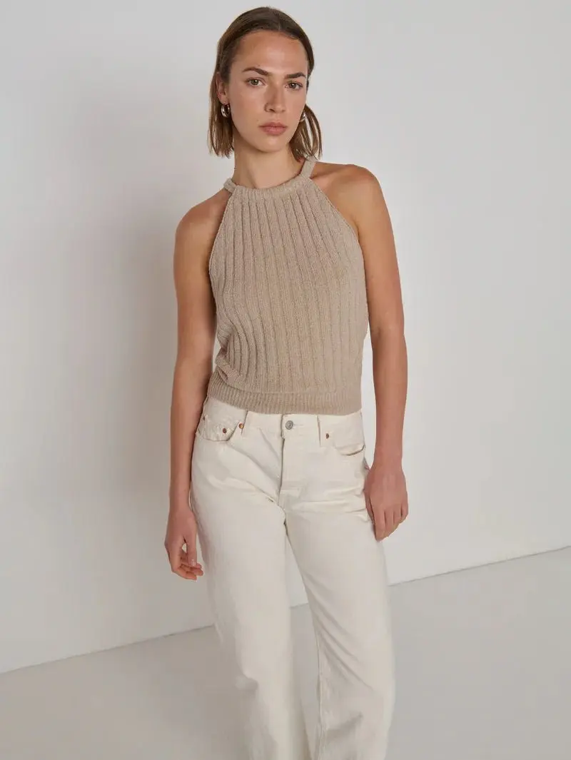 Nation Auburn Sweater Top in Feather