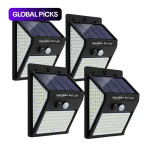 140-LED Solar Security Lights for Outdoor Use, 270° Wide-Angle Waterproof Solar-Powered Durable Wall Lights with 3 Modes, Ideal for Garden, Fence, Door and Yard