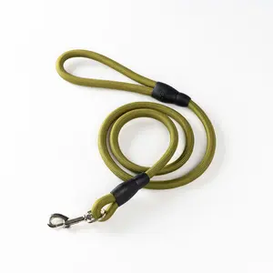 Dark green Rubber&polyester Dog leash 4ft 13mm