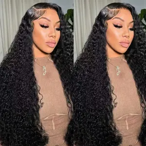 [Combo sale 22"&22"] buy 1 get 2 wig" 22 Inch 13x4 Deep Wave Hair Lace Front Wigs + 13x4 22 Inch Deep wave Human HairHair Pre Plucked HD TransparentLace Frontal Human Hair Wigs 180% Density