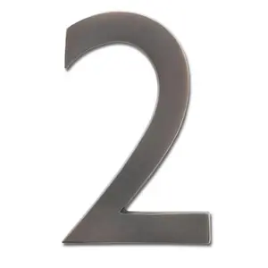 Architectural Mailboxes  Solid Cast Brass 5 in. Dark Aged Copper Floating House Number 0, Home Decor Products, Decor, Signs