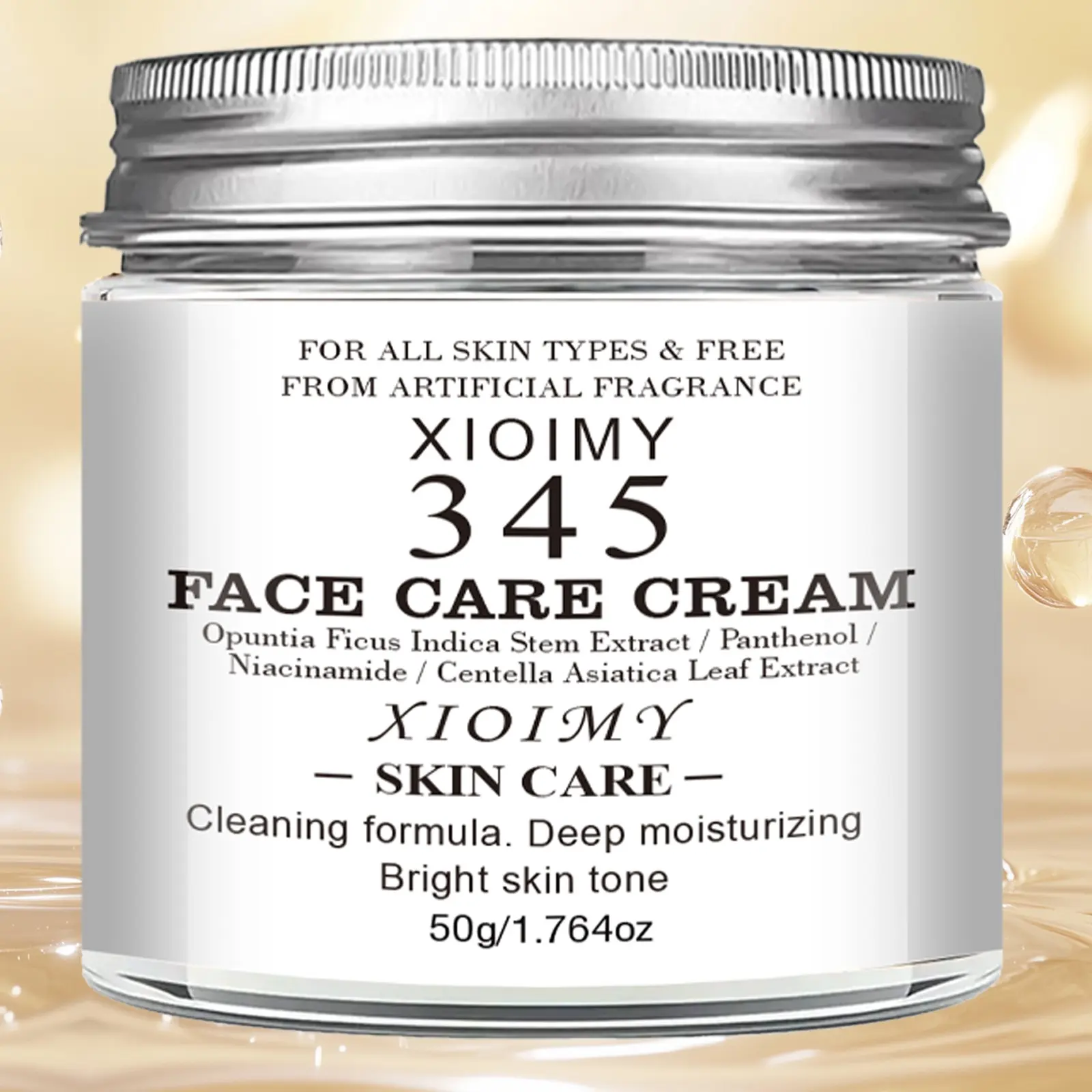 50g Facial Moisturizer Cream Daily Hydration Rich in Niacinamide Glycerol & Hyaluronic Acid Smooth Soft Bright Skin All Skin Types