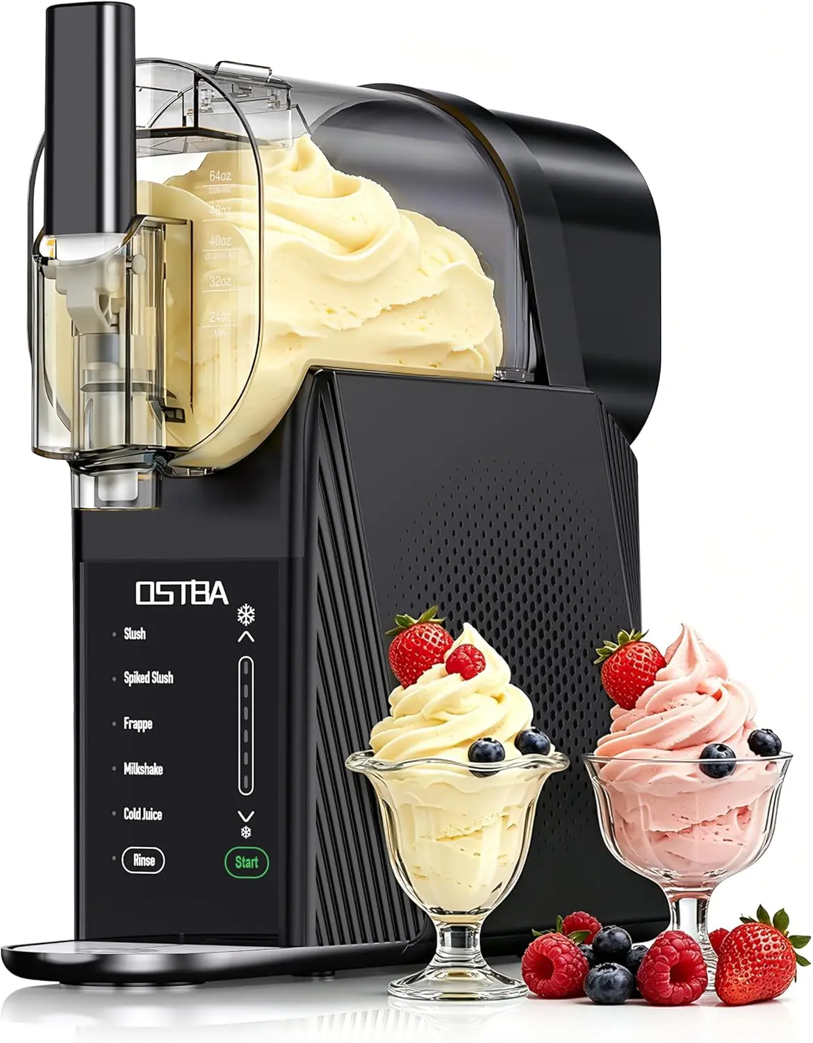 OSTBA Home Ice Cream & Slushie Maker Machine - Self-Cleaning, Family Size, 6 Modes, 6 Textures for Soft Serve, Sorbet, No Ice Needed,home essentials