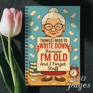 Funny Senior Journal Notebook for Alzheimer's Care, Memory Aid, I Need to Write This Down Because I'm Old & Forgetful, Perfect for Home & Office Use