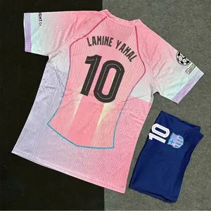 Custom Unisex Soccer CLB Barcelona Season2025/26 #10 Away Soccer Kit, Premium Polyester Match Style Set - Fans Version PINK Football Jersey