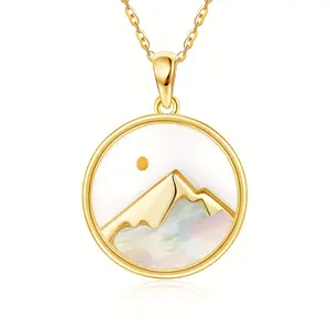 Women's Christian Faith Necklace, Adjustable Mountain Design Jewelry, Durable Silver Color Material, Perfect Gift for Women & Girls