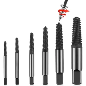 Screw Extractor, [Upgraded Version][6 Pieces]  Screw Extractor Set, [Gifts for Men] Screw Stripped Screw Remover, Easy Out Damaged Screw Bolt Extractor Kit for Broken, Stuck Screws