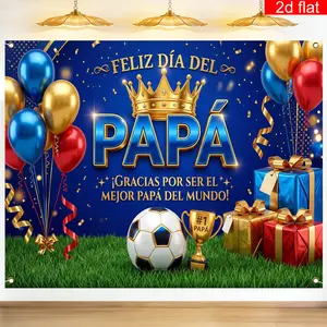 Feliz Dia Del Papa Backdrop Father’s Day Backdrop Spanish Dad Celebration Background Cloth Father Tapestry Wall Hanging Photography Background Polyester Fiber Party Home Room Garden Courtyard Studio Prop Wall Art