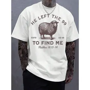 99 T-Shirts Jesus Left, The Lord Is My Shepherd T-Shirt, Christian T-Shirt, He Left 99 To Save Me T-Shirt, Men T-Shirt