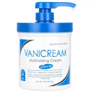 Vanicream Moisturizing Cream, For Sensitive Skin, Fragrance Free (Pump), 1 lb (453 g)