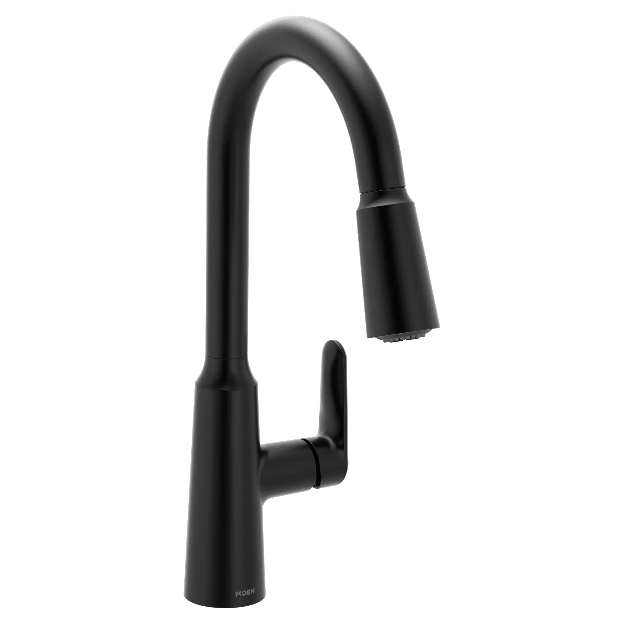 Edwyn Matte black one-handle high arc pulldown kitchen faucet