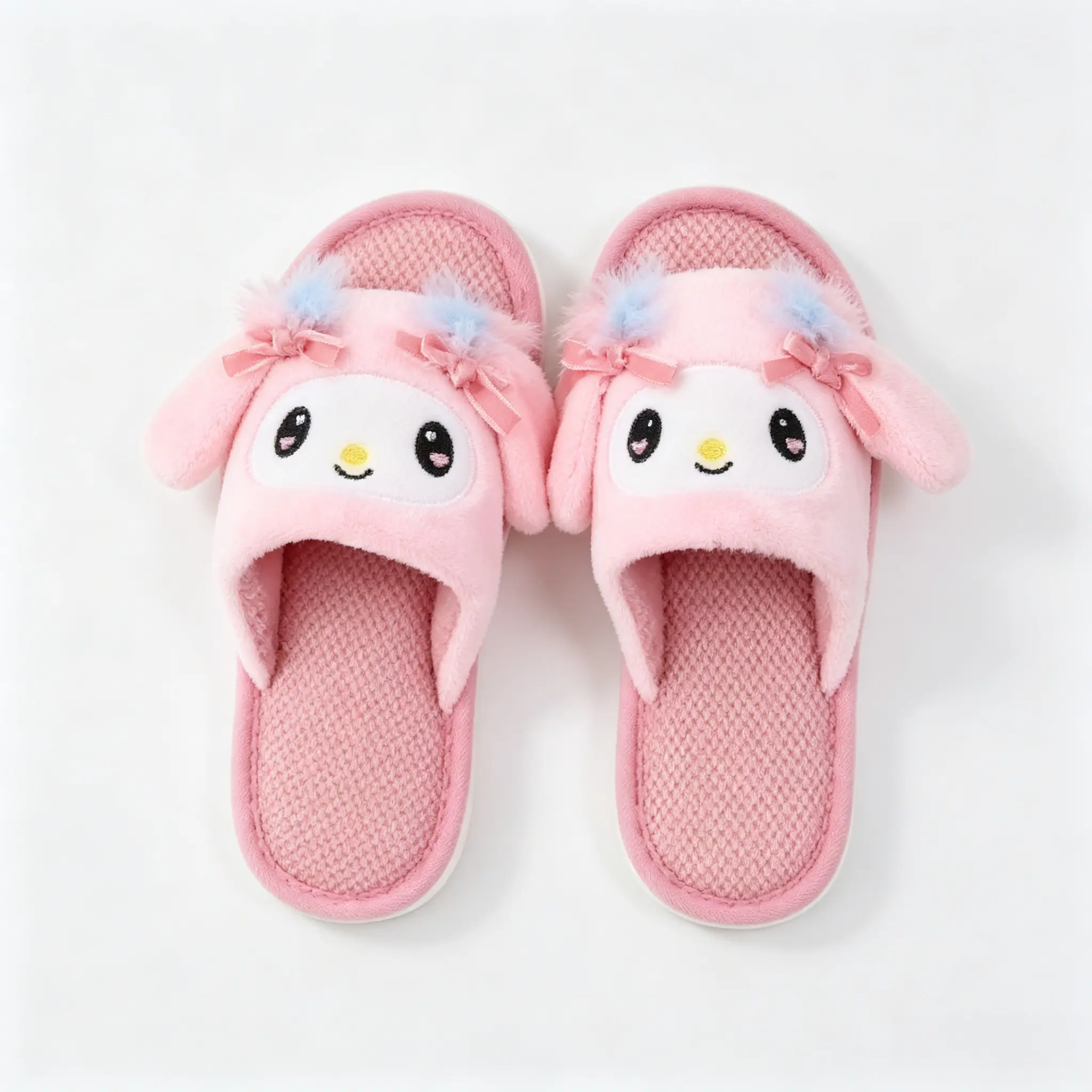 Sanrio Melody Home Indoor Floor Slippers, Soft Non‑Slip House Slippers Warm Cozy Slide Shoes for Bedroom Living Room