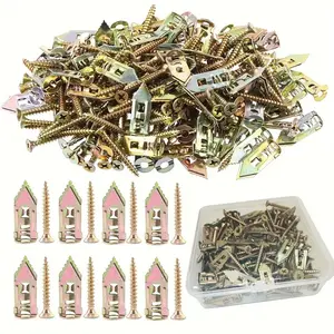 200pcs Self Drilling Anchors Screws Upgraded Self Drilling Drywall Anchors with Screws, Easy Application No Drill Or Holes in Wall、fathersdaygifts