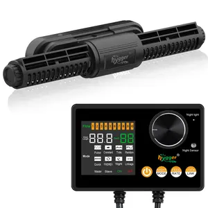 hygger Intelligent Wave Maker for Aquarium, Saltwater Freshwater Circulation Pump Adjustable 6 Waves/Night/Feed/Wireless Connection Mode, Magnetic Holder Display Controller Memory Function