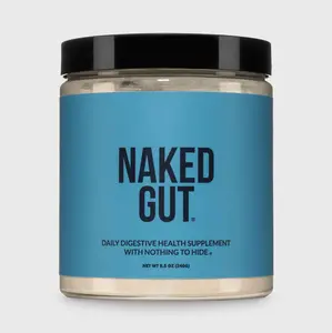 Naked Gut - Daily Digestive Health Supplement with Essential Aminos, Calcium, Organic Prebiotic Fibers, Probiotics, Glutamine, Inulin - 40 Servings