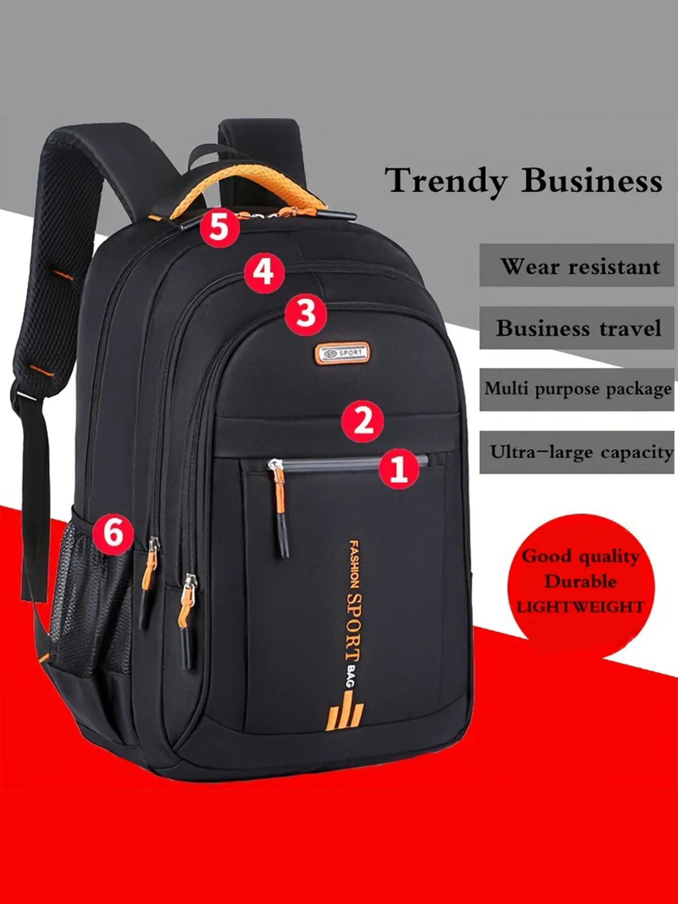 5-Layer Multi-Functional Large Capacity Waterproof Backpack - Durable Lightweight Laptop Bag for Men Students Professionals, Ideal for Commute Travel Hiking Camping Travel Backpacks, Computer Backpack, College Travel Backpack