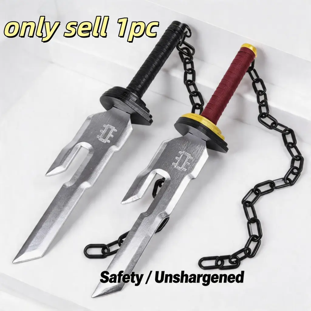 18inch 46cm Wooden Figure Safe Unsharpened Anime Cosplay Prop Samurai Katana Sword Small Real Full Size Japanese Ornament Photograph Accessories Home Decoration Party Gift