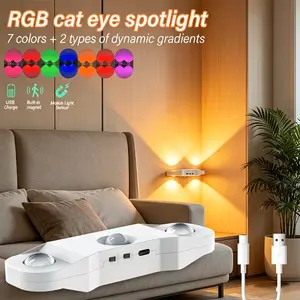 2 PCS Smart LED Wall Lamp with Motion Sensor,Motion Sensor, Rechargeable Battery Operated, Dimmable Up Down Wall Lamp for Bedroom Staircase Hallway Doorway, Ambient Decor Lighting
