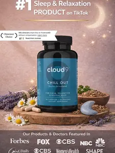 Cloud9 Chill Out for Calm Relaxation Alcohol Craving Reduction with Kudzu Root Extract B6 L-Theanine & Magnesium 30 Servings Dietary Supplement Healthcare - Physician Formulated