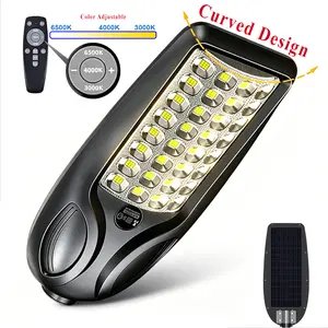 TERDOX Sunrun Solar LED Street Light Outdoor 3 Modes Motion Sensor Security Wall Lamp Solar Powered Wall Pole Lights for Garden Porch Decor Yard Lighting IP65 Waterproof Remote Control
