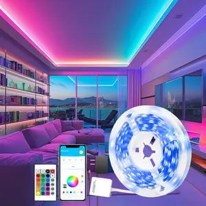 DAYBETTER Led Strip Lights 25-200 ft Smart with App Remote Control, 5050 RGB for Bedroom, Living Room, Home Decoration, Music Sync Color Changing for Room Party