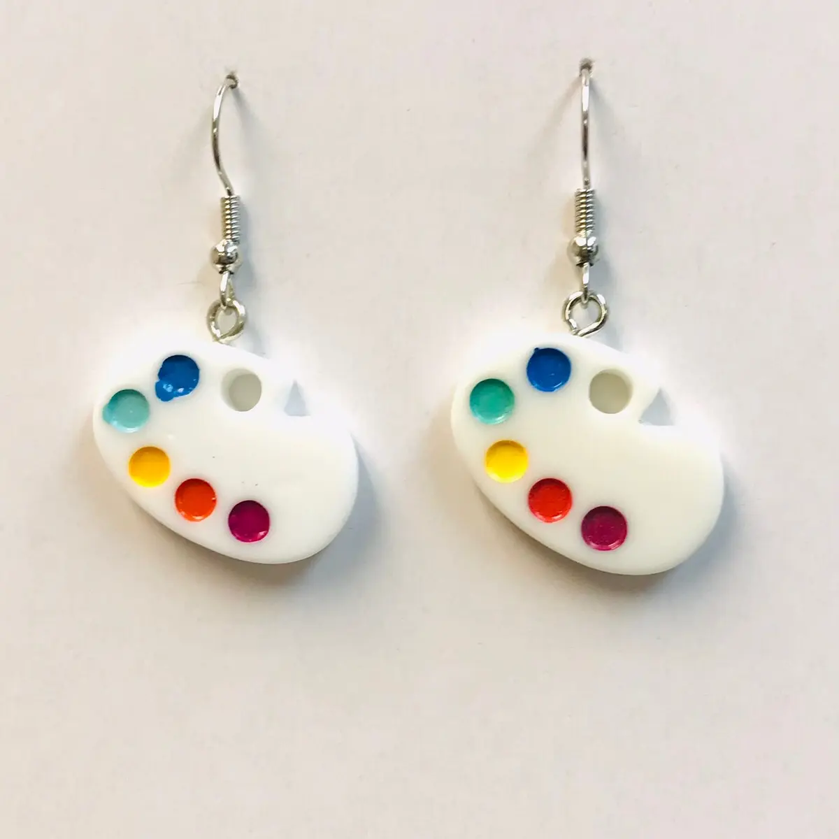 Painter earrings platter earrings