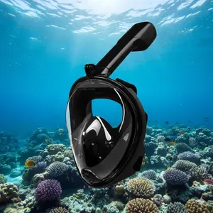 Professional Snorkeling Mask Full Face with 180° Ultra Clear View, Anti-Fog & Leak Proof Breathing Tube, Adjustable Respiration System for Adults and Kids, Anti-Pressure Anti-Choking Safety Design
