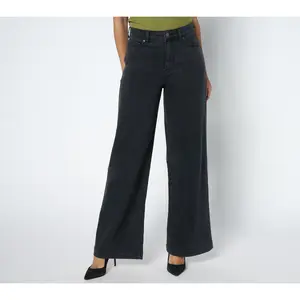 Me by Jennie Garth Petite Washed Black Relaxed Fit Jeans