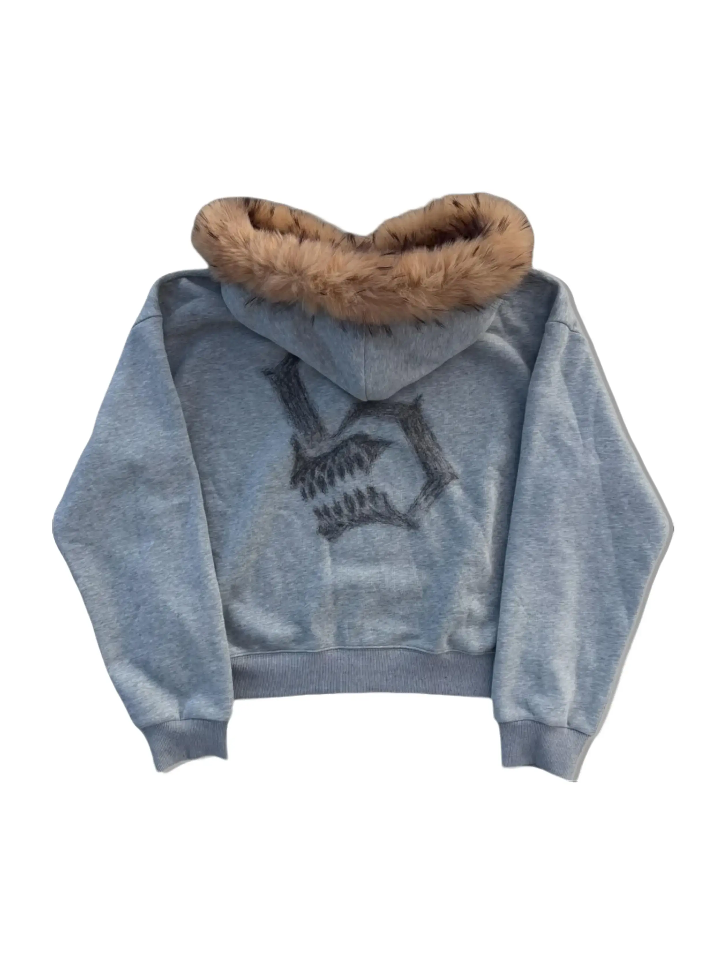 Grimmjow Zip UP Hoodie Anime Bleach Sweartshirt Fashion for Fans Feral Claw Fur Zip Up Bleach Hoodie  Menswear Tops Casual Long Sleeve