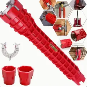 8-In-1 Basin Nut Wrench Faucet & Sink Installation Tool, Multi-Functional Spanner for Kitchen Plumbing, Essential Home Repair Kit