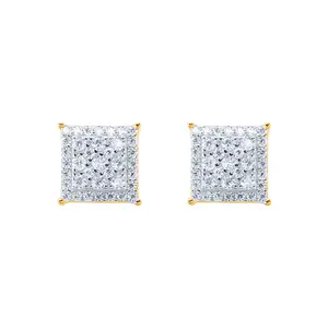 9mm Moissanite Cluster Earrings (Approx. 0.54CT) – 925 Sterling Silver Screw Back
