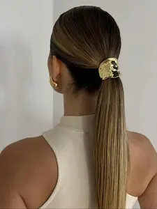 Women's Elegant Metal Hair Tie, Chic Minimalist Hair Accessories for Women & Girls, Minimalist Headwear Suitable for Thick Hair
